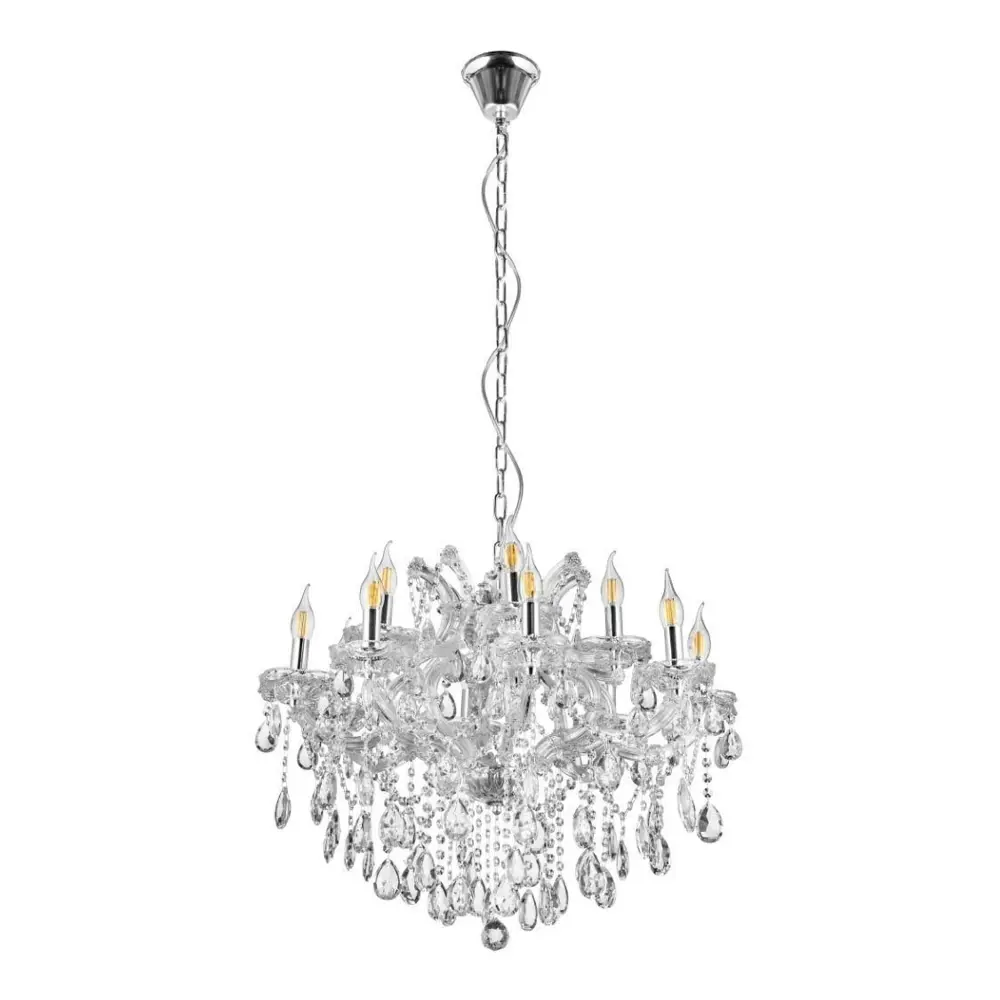 Фото 2 Люстра потолочная хрустальная Lumina Deco LDP 7029-8+4 CHR Eliza 12 ламп 32 м² цвет серый Фото 2 Люстра потолочная хрустальная Lumina Deco LDP 7029-8+4 CHR Eliza 12 ламп 32 м² цвет серый