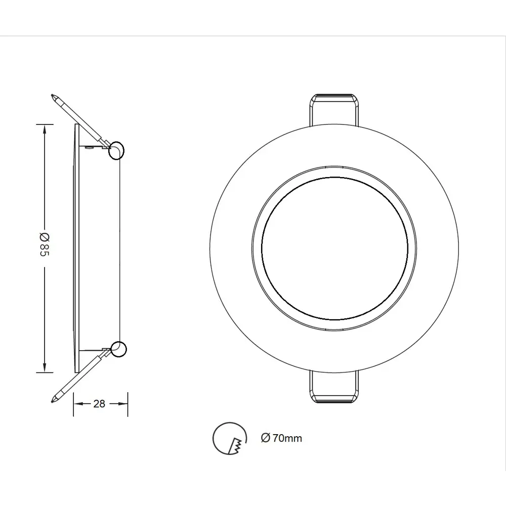 Фото 3 Светильник точечный встраиваемый SpectorLight SL 18032S SL под отверстие 70 мм 2 м² цвет черный Фото 3 Светильник точечный встраиваемый SpectorLight SL 18032S SL под отверстие 70 мм 2 м² цвет черный