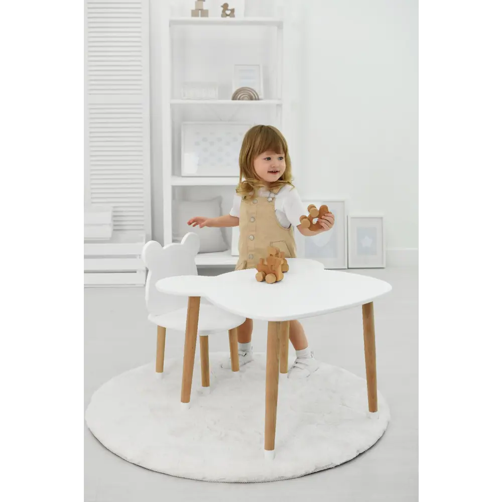 Фото 2 Стол детский Mega Toys Мишка 50x46x60 см МДФ цвет белый Фото 2 Стол детский Mega Toys Мишка 50x46x60 см МДФ цвет белый