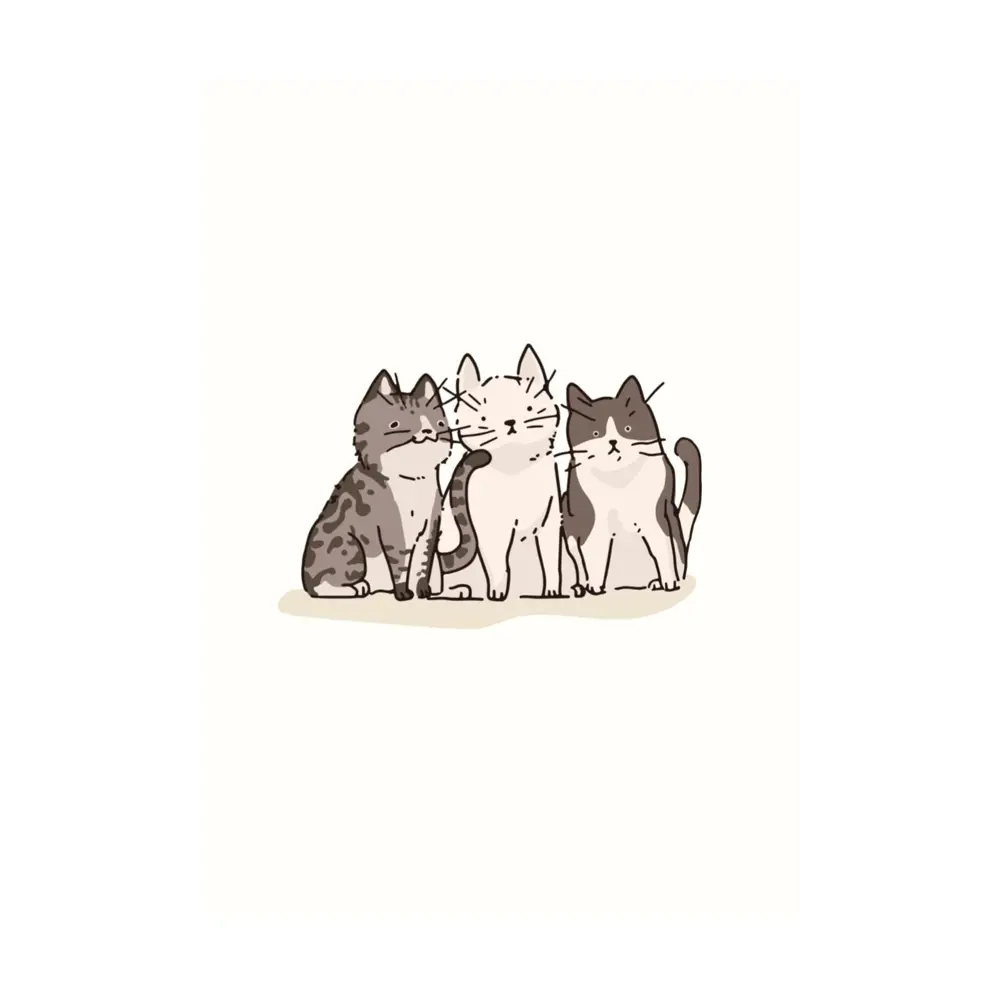 Фото Постер Простопостер "Кошки - три котенка" 50x40 см в подарочном тубусе без рамы Фото Постер Простопостер "Кошки - три котенка" 50x40 см в подарочном тубусе без рамы