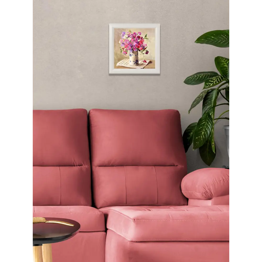 Фото 2 Картина в раме Elenadecor Букеты горошек 23x23 см Фото 2 Картина в раме Elenadecor Букеты горошек 23x23 см