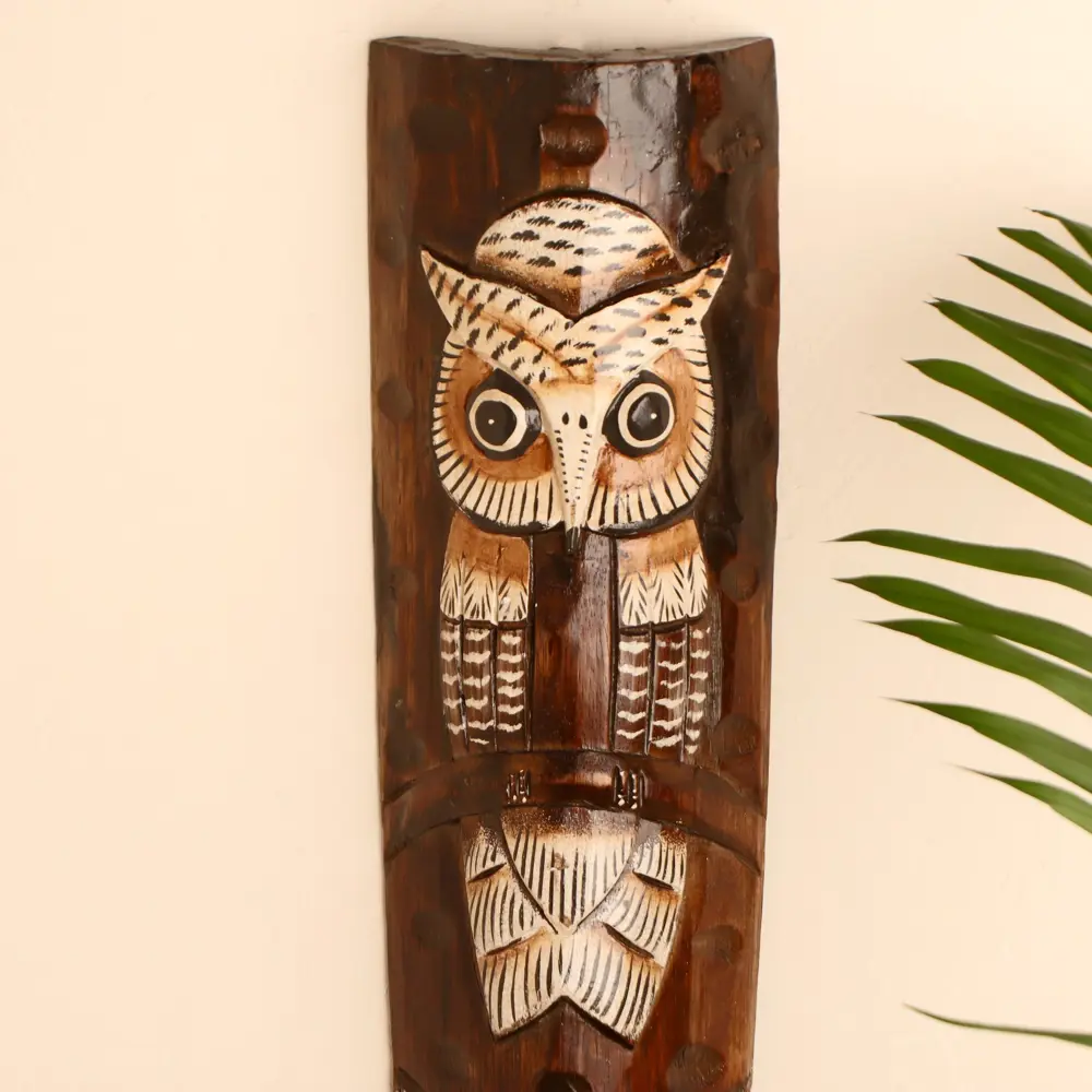 Фото 2 Панно-маска настенная "Абориген и сова на ветке" 50x12x4 см Фото 2 Панно-маска настенная "Абориген и сова на ветке" 50x12x4 см