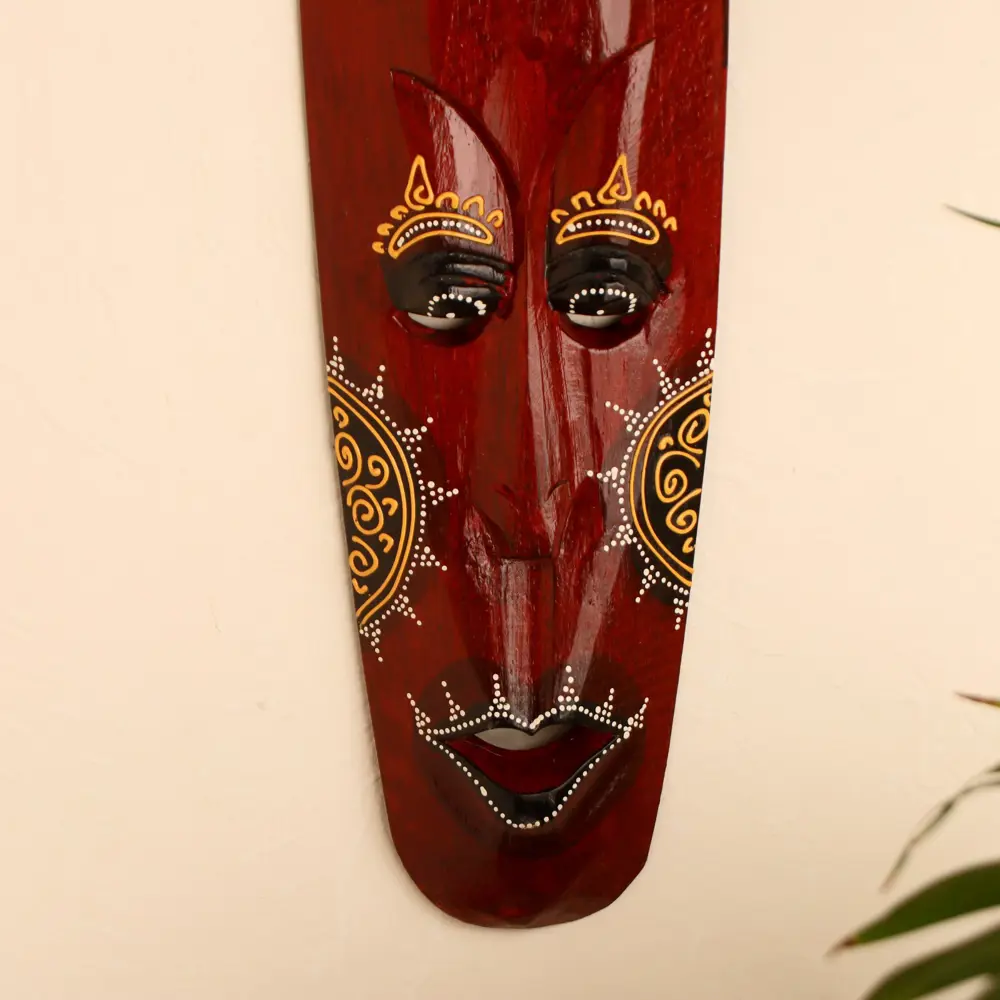 Фото 3 Панно-маска настенная "Абориген коричневый с золотистым узором" 3x12x50 см Фото 3 Панно-маска настенная "Абориген коричневый с золотистым узором" 3x12x50 см