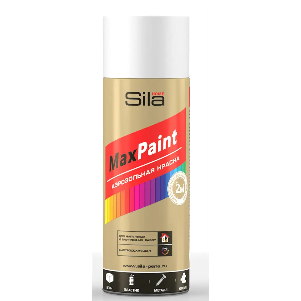 Фото Эмаль SILA HOME Max Paint SILP_9003 цвет белый 520 мл Фото Эмаль SILA HOME Max Paint SILP_9003 цвет белый 520 мл