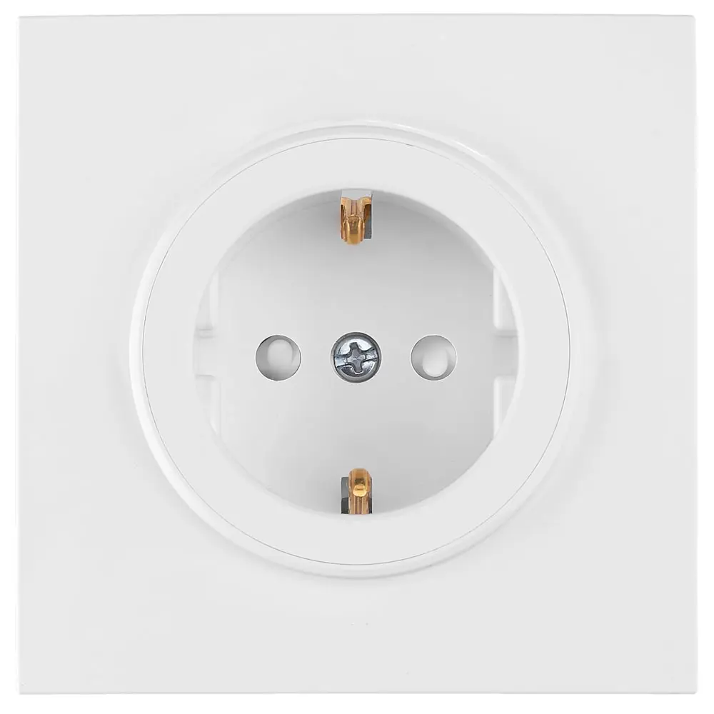 Фото Розетка встраиваемая Bylectrica Прованс РС16-0306 с заземлением цвет белый