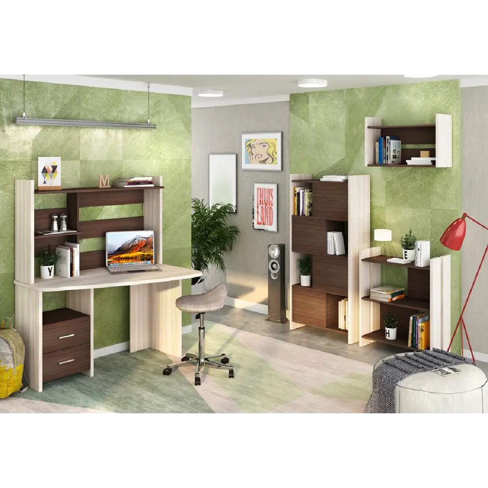 Фото 4 Компьютерный стол Мэрдэс Скл-крл 120 нбе лев 120x77x69 см ЛДСП цвет серый дуб, белый жемчуг Фото 4 Компьютерный стол Мэрдэс Скл-крл 120 нбе лев 120x77x69 см ЛДСП цвет серый дуб, белый жемчуг