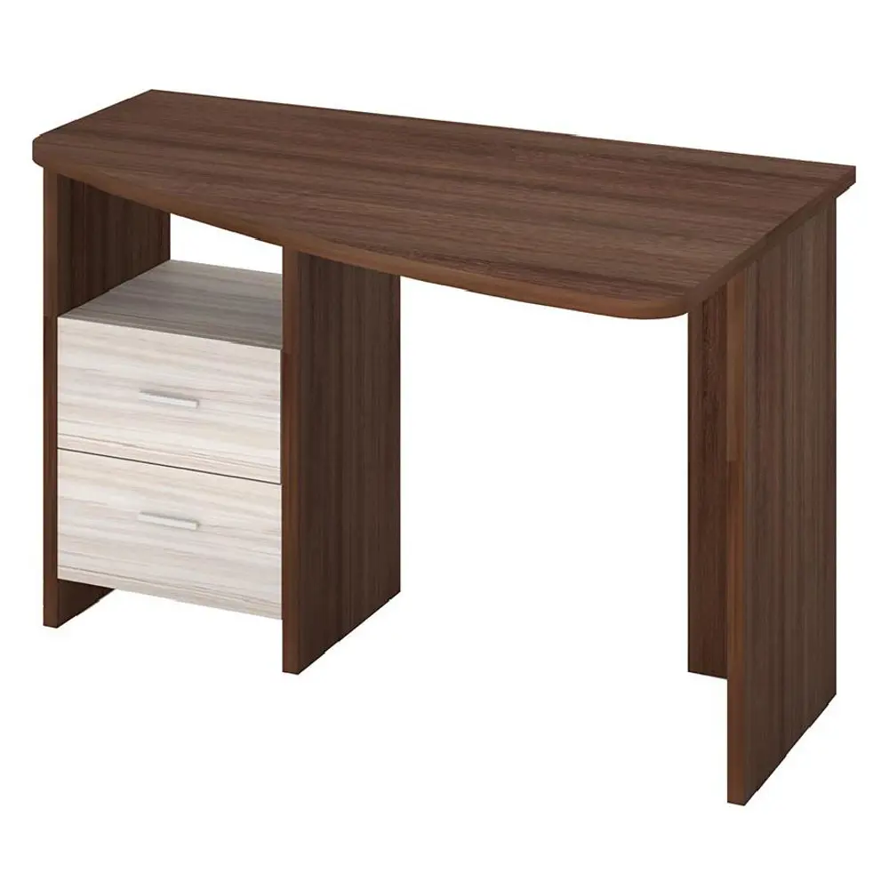 Фото Компьютерный стол Мэрдэс Скл-крл 120 шк-ч прав 120x77x69 см ЛДСП цвет коричневый, бежево-белый