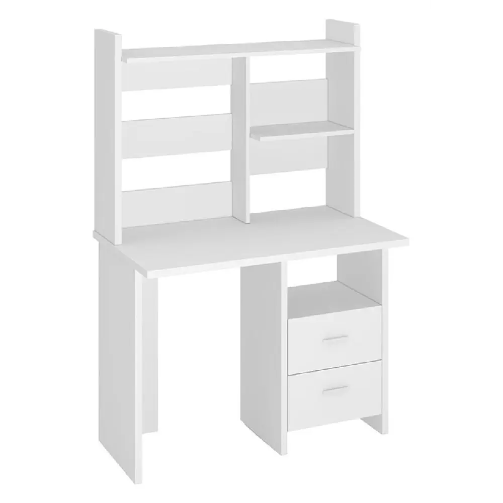 Фото Компьютерный стол Мэрдэс Скл-прям100+нкл-100 бе 100x152x60 см ЛДСП цвет белый жемчуг