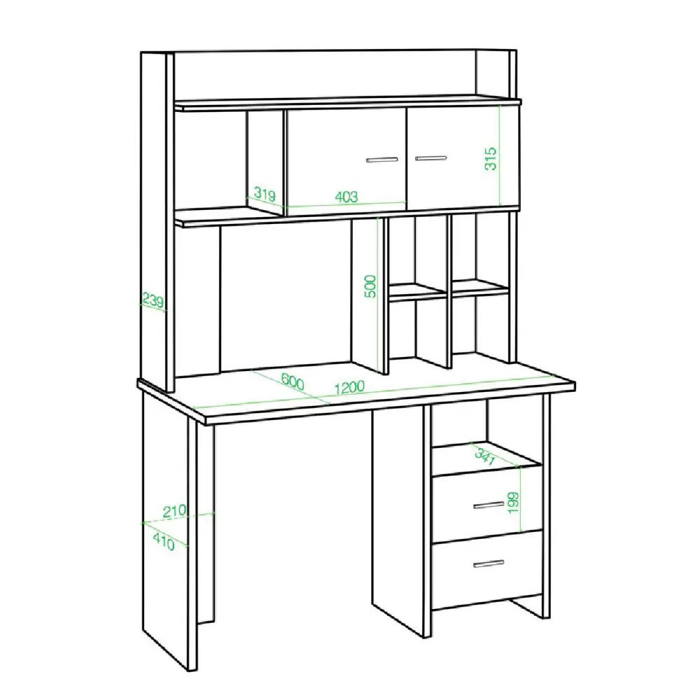 Фото 2 Компьютерный стол Мэрдэс Скл-прям120+нклx-120 ш-ч 120x179x60 см ЛДСП цвет коричневый Фото 2 Компьютерный стол Мэрдэс Скл-прям120+нклx-120 ш-ч 120x179x60 см ЛДСП цвет коричневый