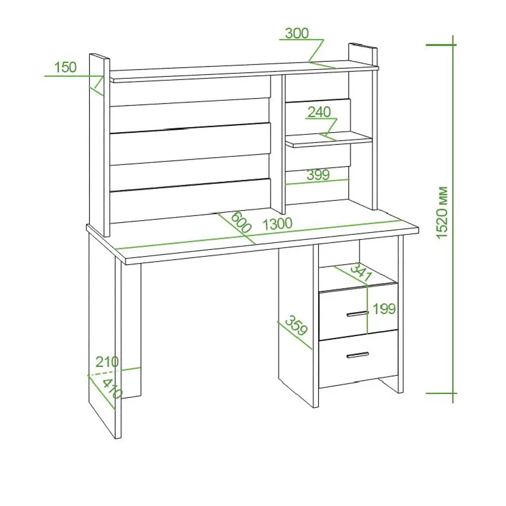 Фото 2 Компьютерный стол Мэрдэс Скл-скл-прям130+нкл-130 шк-ч 130x152x60 см ЛДСП цвет коричневый, бежево-белый Фото 2 Компьютерный стол Мэрдэс Скл-скл-прям130+нкл-130 шк-ч 130x152x60 см ЛДСП цвет коричневый, бежево-белый