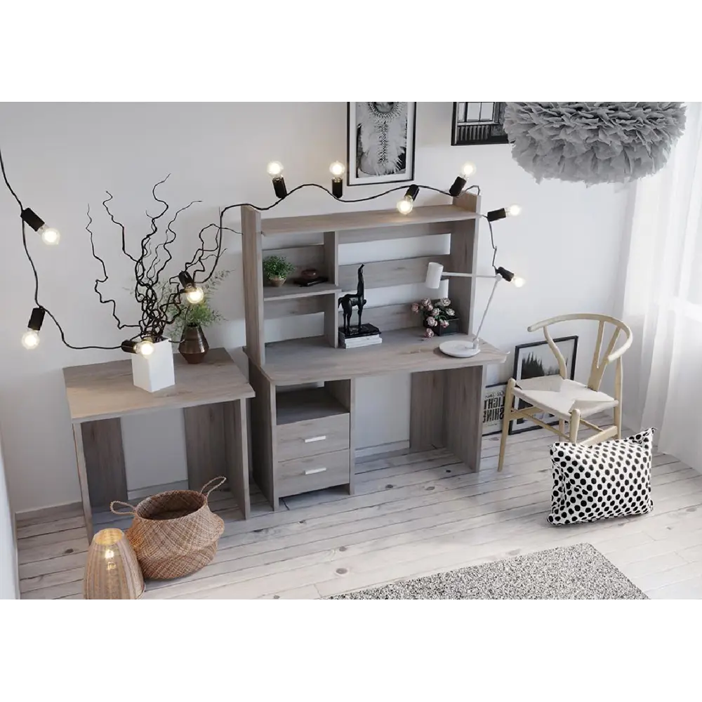 Фото 4 Компьютерный стол Мэрдэс Скл-трап120+нклx-120 к прав 120x179x72 см ЛДСП цвет бежево-белый Фото 4 Компьютерный стол Мэрдэс Скл-трап120+нклx-120 к прав 120x179x72 см ЛДСП цвет бежево-белый