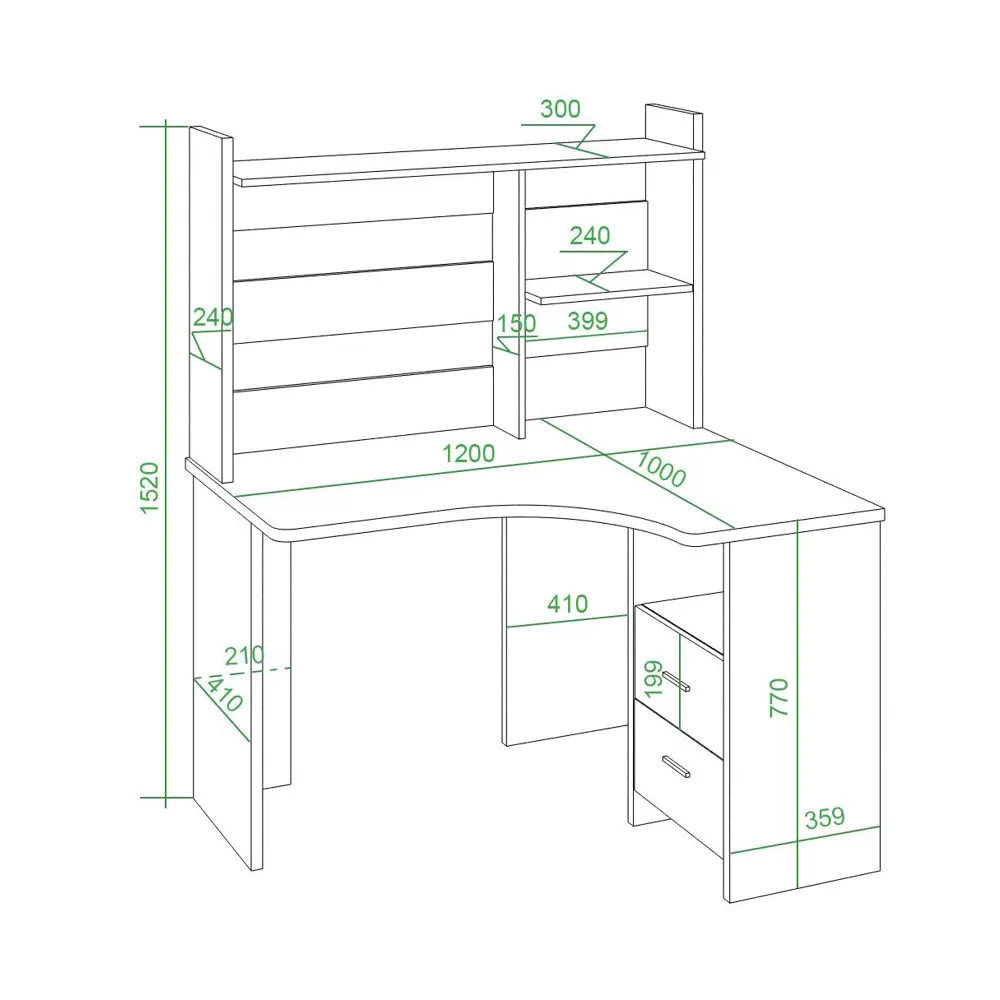Фото 2 Компьютерный стол Мэрдэс Скл-угл120+нкл-120 нбе лев 120x152x100 см ЛДСП цвет серый дуб, белый жемчуг Фото 2 Компьютерный стол Мэрдэс Скл-угл120+нкл-120 нбе лев 120x152x100 см ЛДСП цвет серый дуб, белый жемчуг