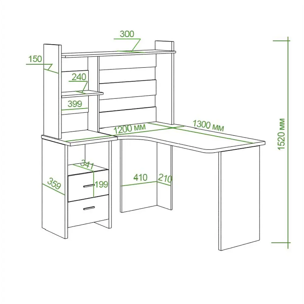 Фото 2 Компьютерный стол Мэрдэс Скл-угл130+нкл-120 к лев 120x152x130 см ЛДСП цвет бежево-белый Фото 2 Компьютерный стол Мэрдэс Скл-угл130+нкл-120 к лев 120x152x130 см ЛДСП цвет бежево-белый