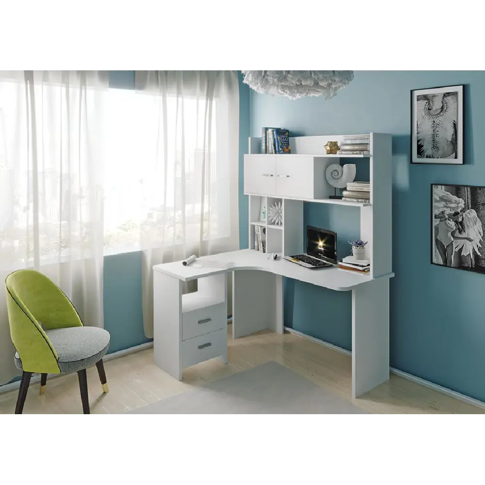 Фото 4 Компьютерный стол Мэрдэс Скл-угл130+нклx-130 к лев 130x179x120 см ЛДСП цвет бежево-белый Фото 4 Компьютерный стол Мэрдэс Скл-угл130+нклx-130 к лев 130x179x120 см ЛДСП цвет бежево-белый