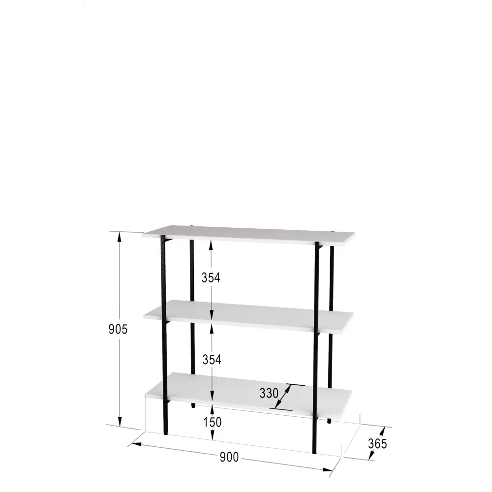 Фото 2 Стеллаж с полками Калифорния мебель 90x90.5x36.3 см МДФ с покрытием цвет белый нагрузка на полку до 20 кг