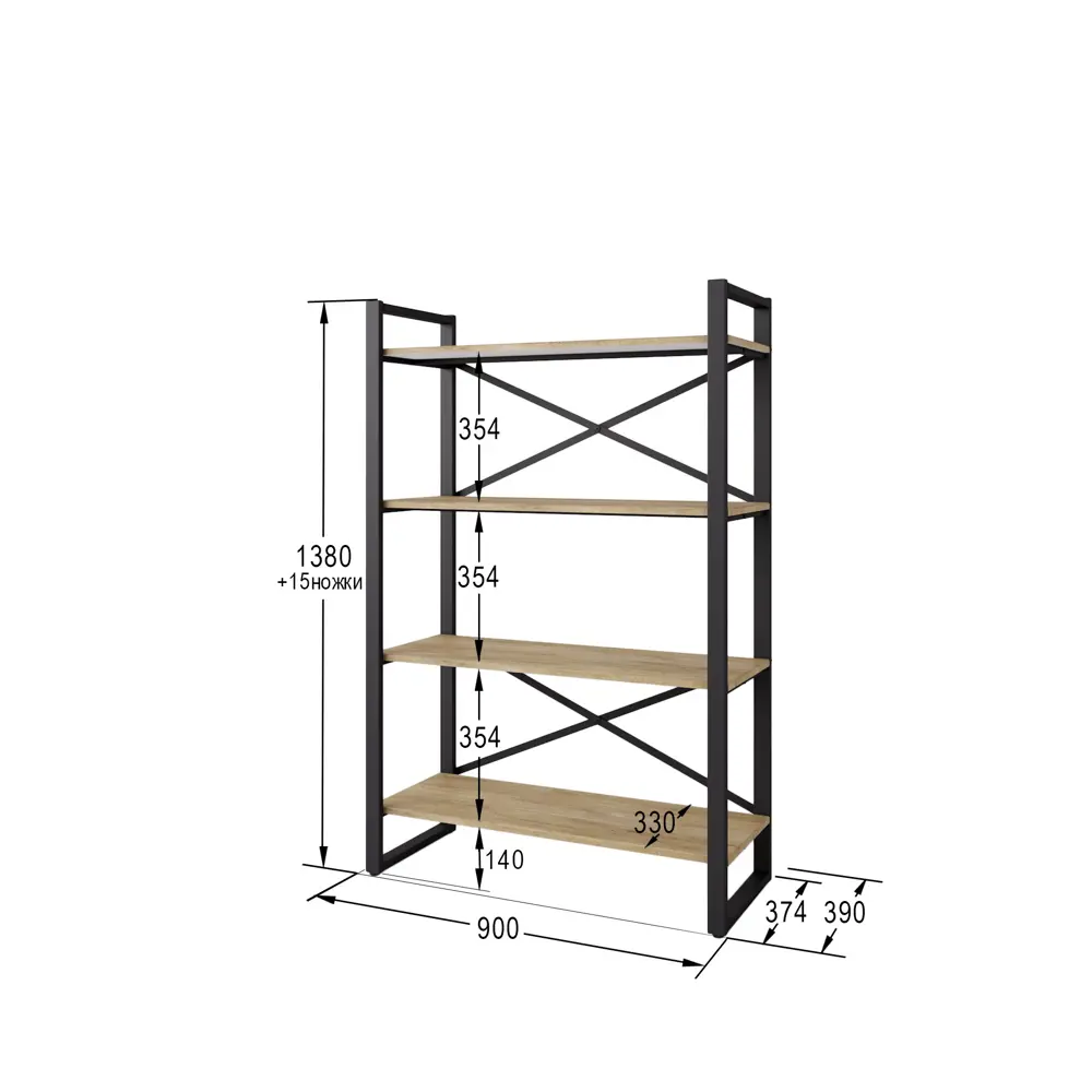 Фото 2 Стеллаж с полками Калифорния мебель 90x139.5x39 см МДФ с покрытием цвет дуб сонома нагрузка на полку до 20 кг Фото 2 Стеллаж с полками Калифорния мебель 90x139.5x39 см МДФ с покрытием цвет дуб сонома нагрузка на полку до 20 кг