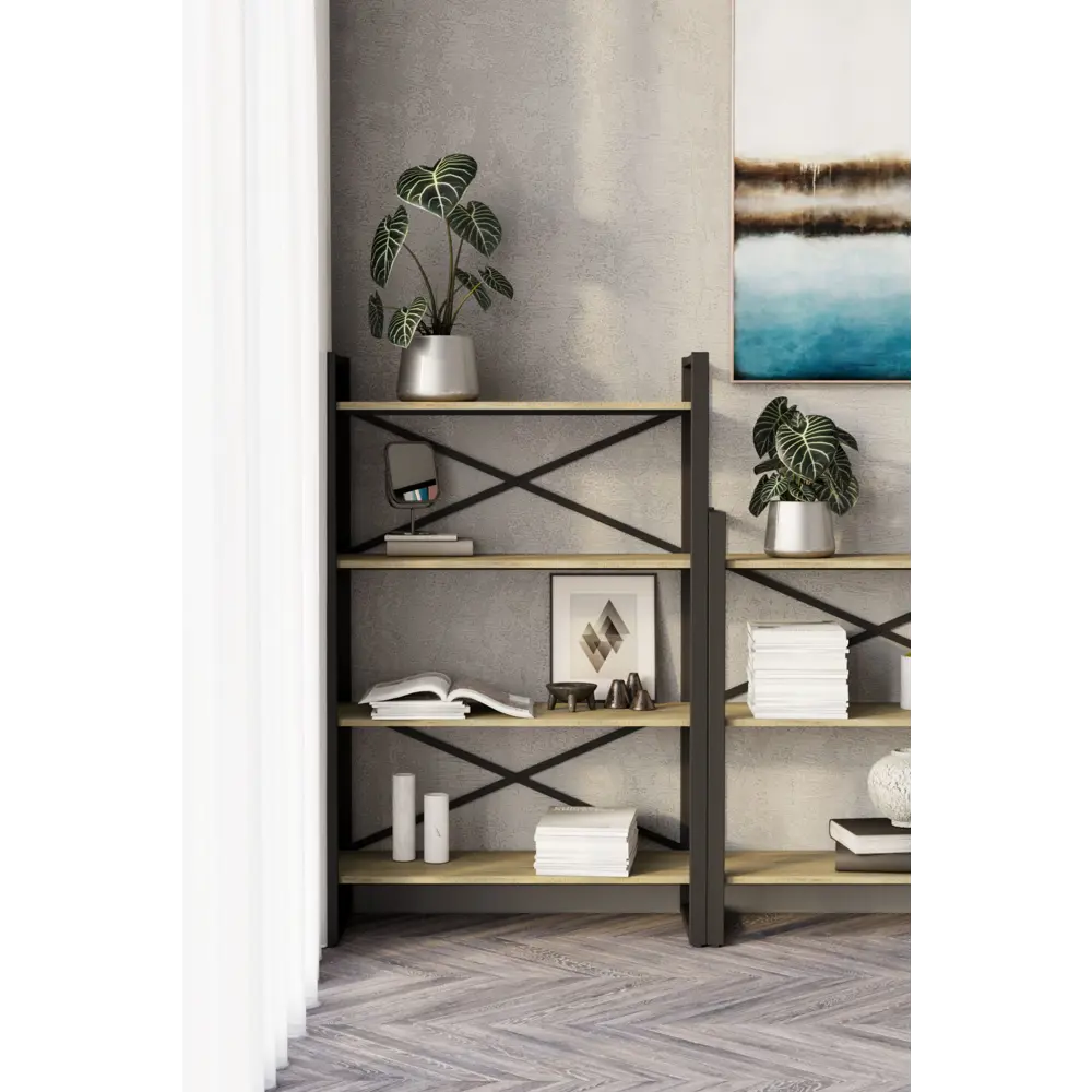 Фото 3 Стеллаж с полками Калифорния мебель 90x139.5x39 см МДФ с покрытием цвет дуб сонома нагрузка на полку до 20 кг Фото 3 Стеллаж с полками Калифорния мебель 90x139.5x39 см МДФ с покрытием цвет дуб сонома нагрузка на полку до 20 кг