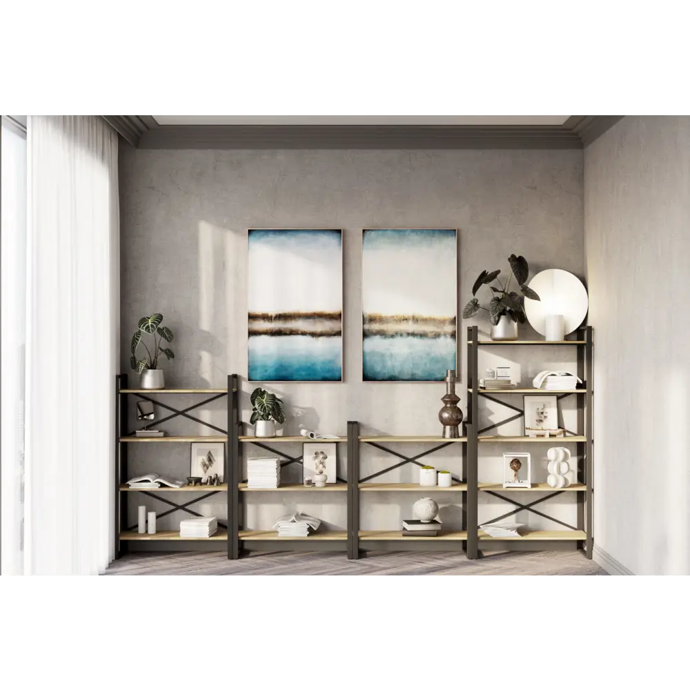 Фото 4 Стеллаж с полками Калифорния мебель 90x139.5x39 см МДФ с покрытием цвет дуб сонома нагрузка на полку до 20 кг Фото 4 Стеллаж с полками Калифорния мебель 90x139.5x39 см МДФ с покрытием цвет дуб сонома нагрузка на полку до 20 кг