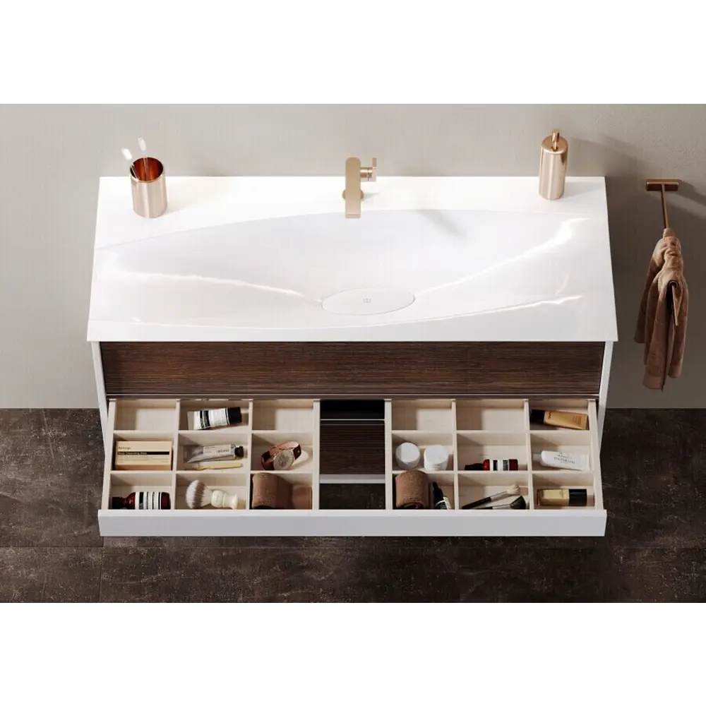 Фото 2 Тумба под раковину Clarberg Evolution 100см крафт темный Фото 2 Тумба под раковину Clarberg Evolution 100см крафт темный