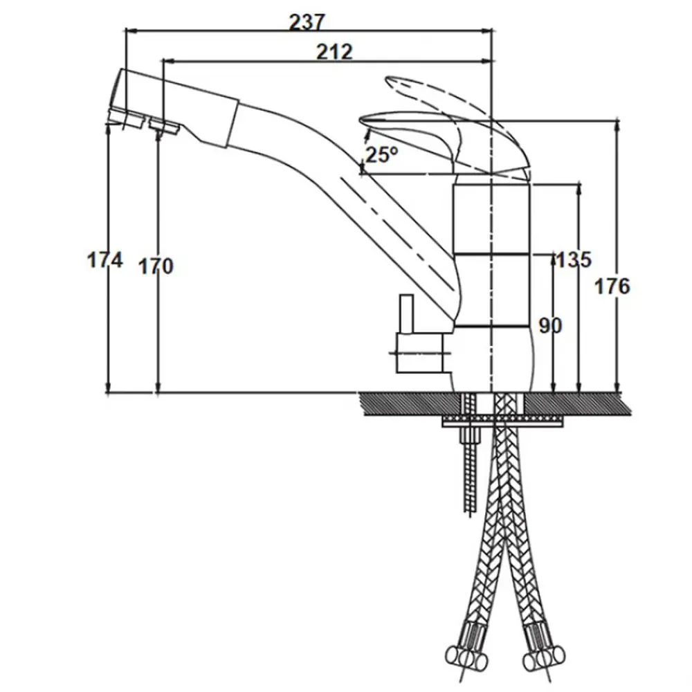 Фото 2 Смеситель для кухни с датчиком Kaiser Safira 15066 излив 17 см цвет хром