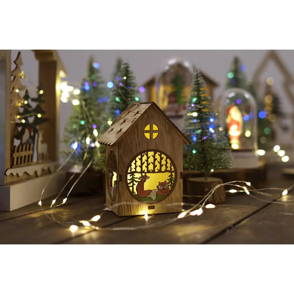 Фото 5 Елочная игрушка Домик с лисой Luazon lighting 6117369 8 см х 7 см бежевый Фото 5 Елочная игрушка Домик с лисой Luazon lighting 6117369 8 см х 7 см бежевый