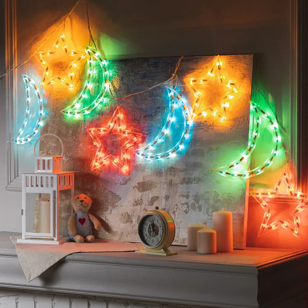Фото Электрогирлянда комнатная Luazon lighting 2314994 гирлянда 1.3 м 120 ламп разноцветный 8 режимов работы Фото Электрогирлянда комнатная Luazon lighting 2314994 гирлянда 1.3 м 120 ламп разноцветный 8 режимов работы