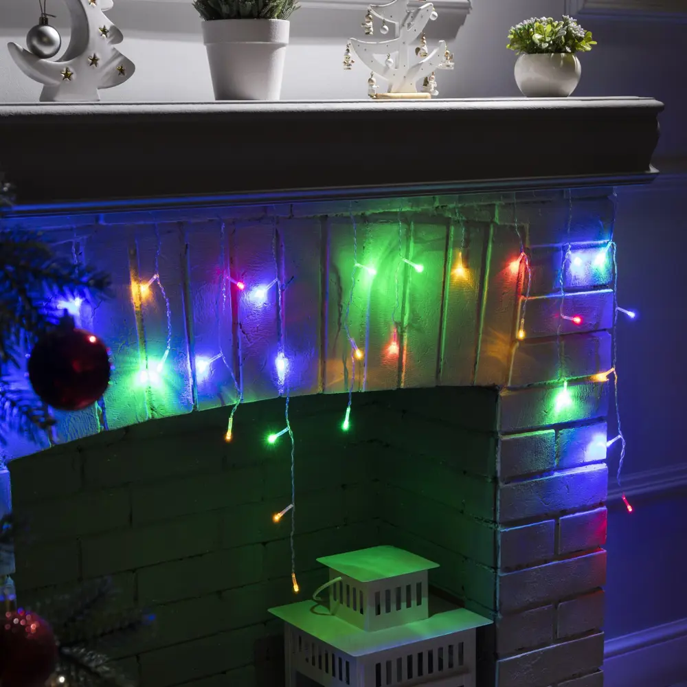 Фото 2 Электрогирлянда комнатная Luazon lighting 3556828 бахрома 1.8x1.8 м 48 ламп разноцветный 8 режимов работы Фото 2 Электрогирлянда комнатная Luazon lighting 3556828 бахрома 1.8x1.8 м 48 ламп разноцветный 8 режимов работы