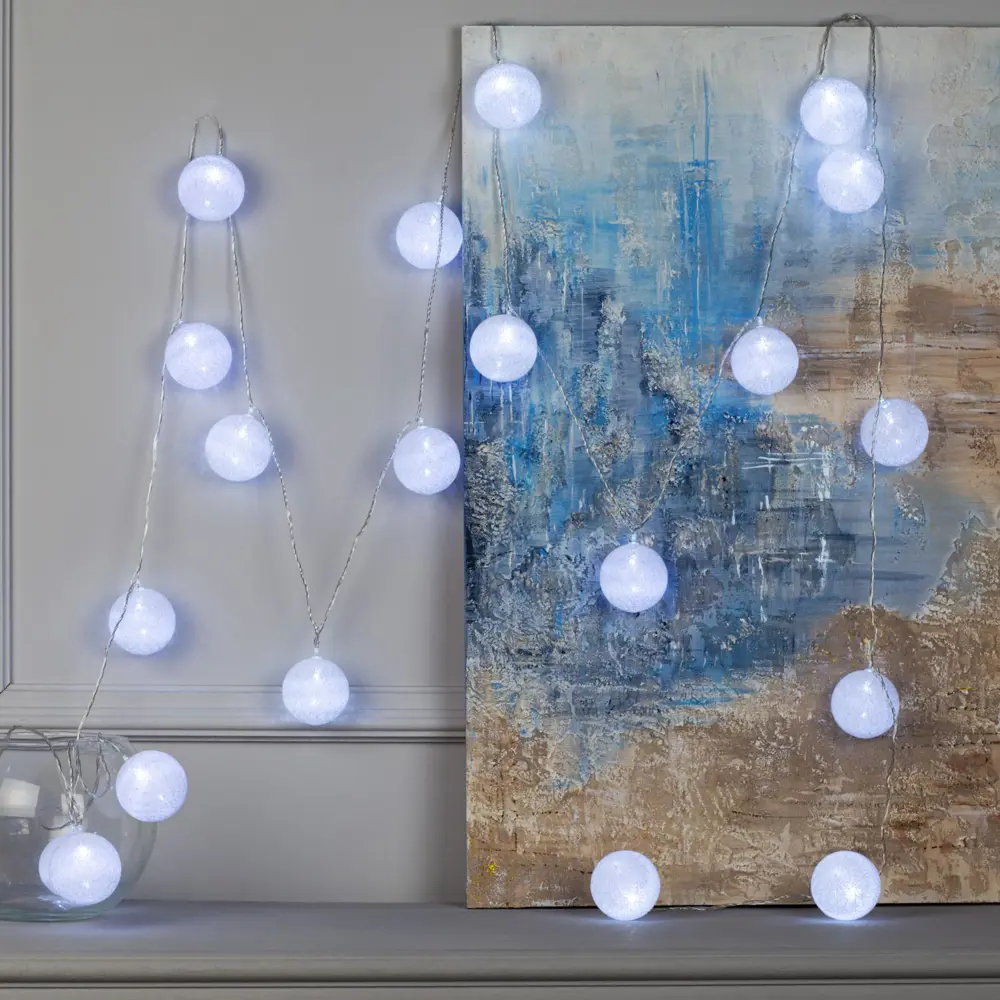 Фото Электрогирлянда комнатная Luazon lighting 5985167 нить 5 м 20 ламп бесцветный 1 режим работы Фото Электрогирлянда комнатная Luazon lighting 5985167 нить 5 м 20 ламп бесцветный 1 режим работы