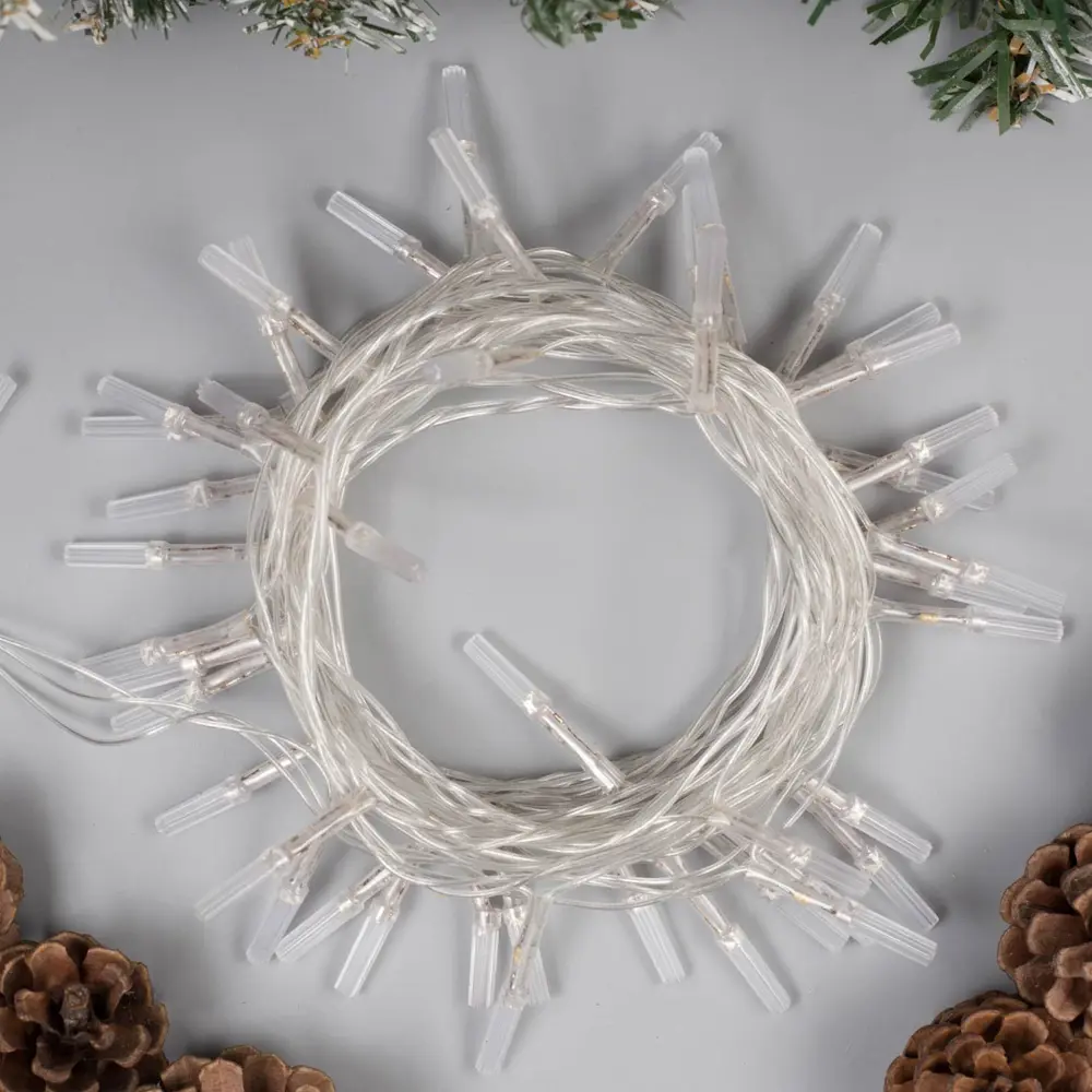 Фото 2 Электрогирлянда комнатная Luazon lighting 3590714 нить 5 м 50 ламп бесцветный 8 режимов работы Фото 2 Электрогирлянда комнатная Luazon lighting 3590714 нить 5 м 50 ламп бесцветный 8 режимов работы