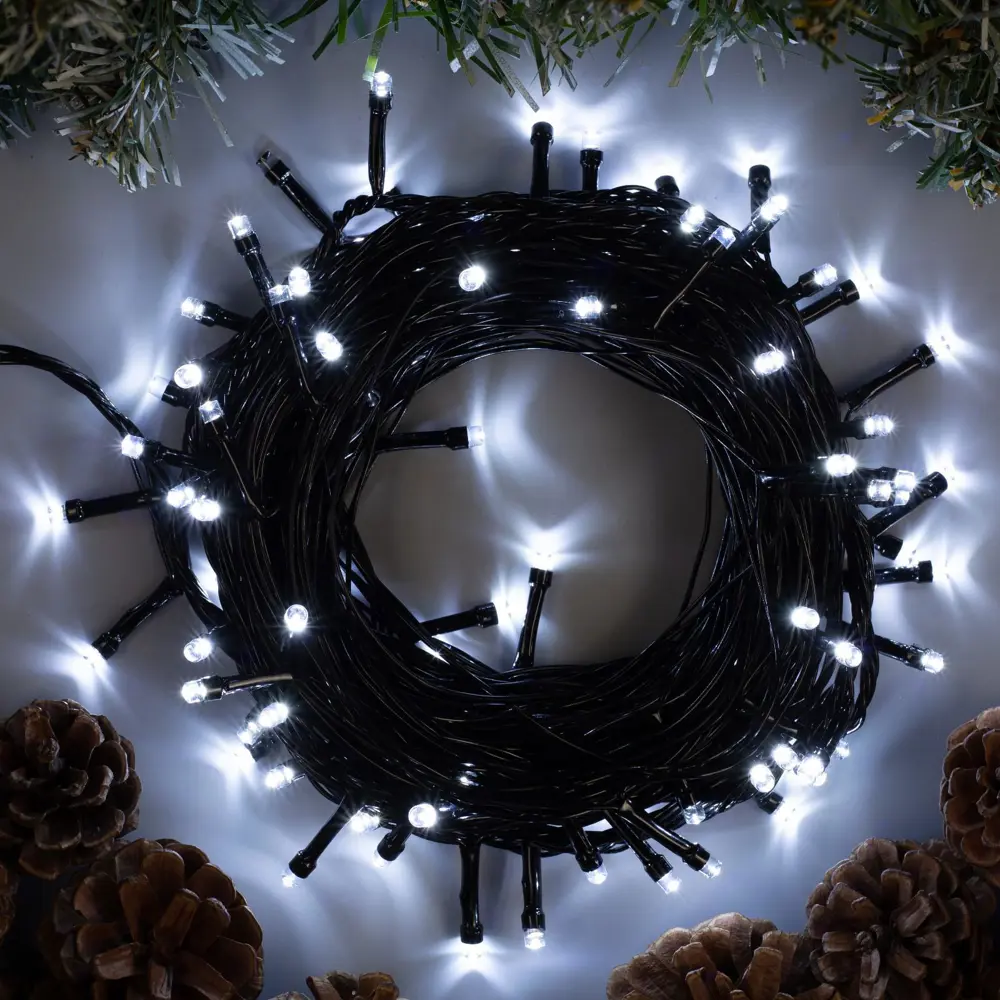 Фото Электрогирлянда комнатная Luazon lighting 3556788 нить 10 м 100 ламп бесцветный 8 режимов работы Фото Электрогирлянда комнатная Luazon lighting 3556788 нить 10 м 100 ламп бесцветный 8 режимов работы