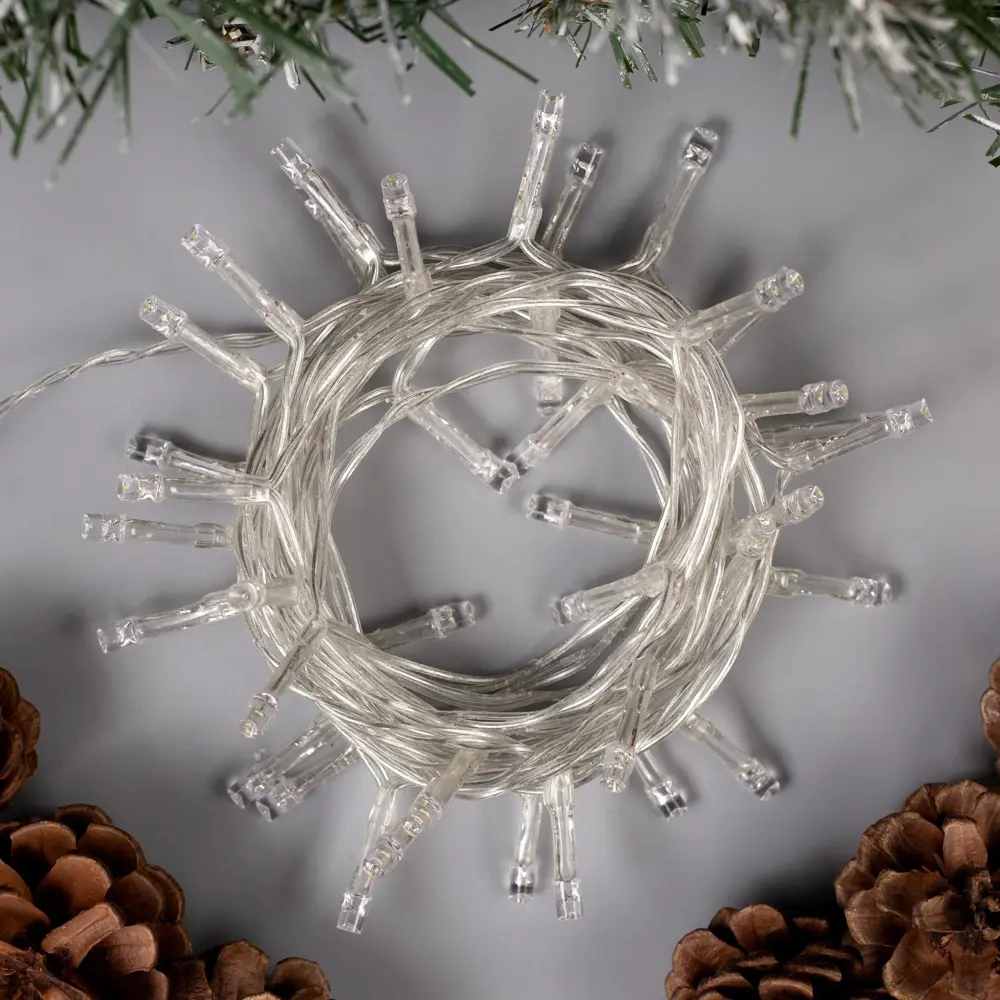 Фото 2 Электрогирлянда комнатная Luazon lighting 1080362 нить 4 м 40 ламп бесцветный 2 режимов работы Фото 2 Электрогирлянда комнатная Luazon lighting 1080362 нить 4 м 40 ламп бесцветный 2 режимов работы