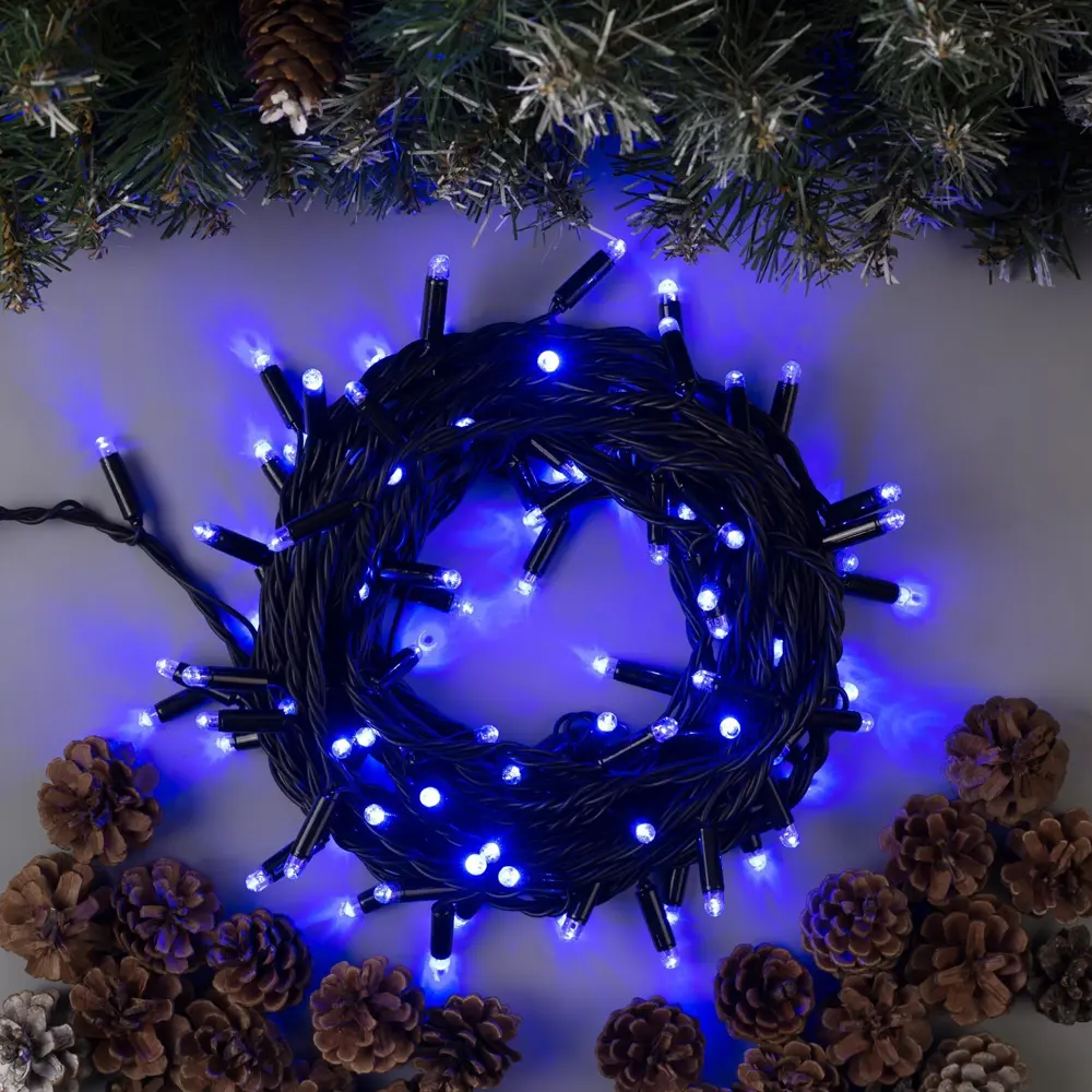 Фото Электрогирлянда универсальная Luazon lighting 3584128 гирлянда 10 м 100 ламп бесцветный 1 режим работы Фото Электрогирлянда универсальная Luazon lighting 3584128 гирлянда 10 м 100 ламп бесцветный 1 режим работы