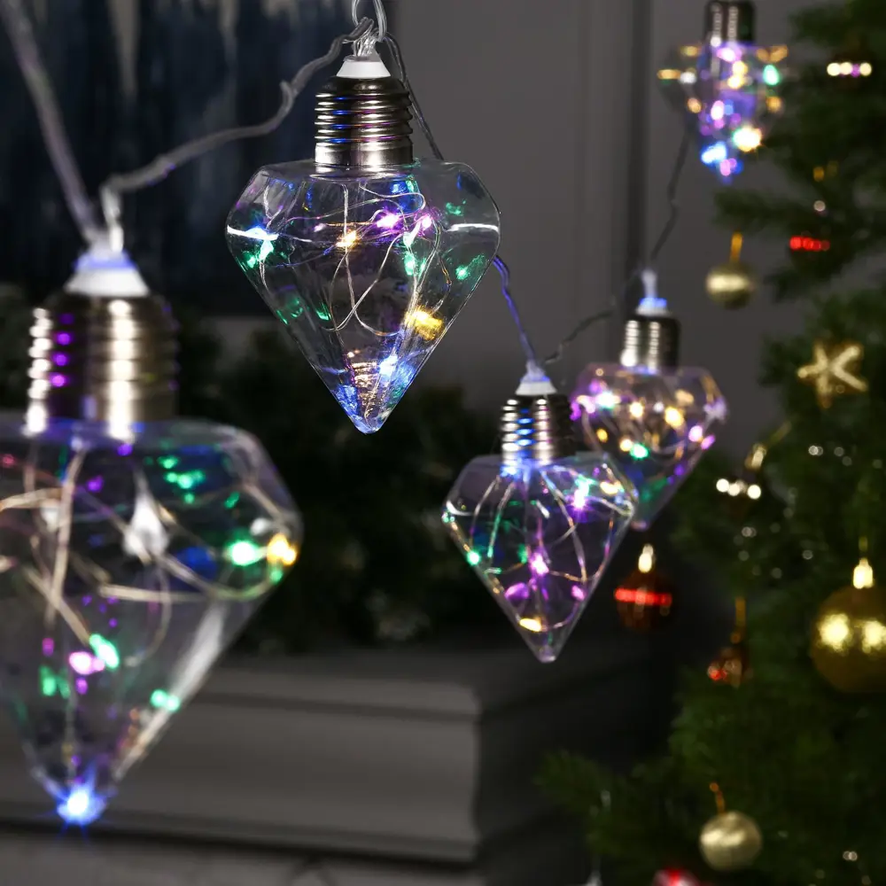 Фото Электрогирлянда комнатная Luazon lighting 6929868 роса 3 м 80 ламп бесцветный 8 режимов работы