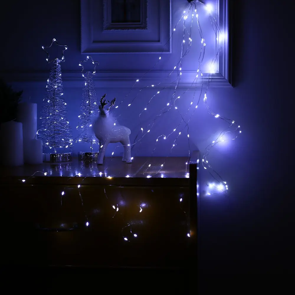 Фото 3 Электрогирлянда комнатная Luazon lighting 5206116 роса 1 м 100 ламп бесцветный 2 режимов работы Фото 3 Электрогирлянда комнатная Luazon lighting 5206116 роса 1 м 100 ламп бесцветный 2 режимов работы
