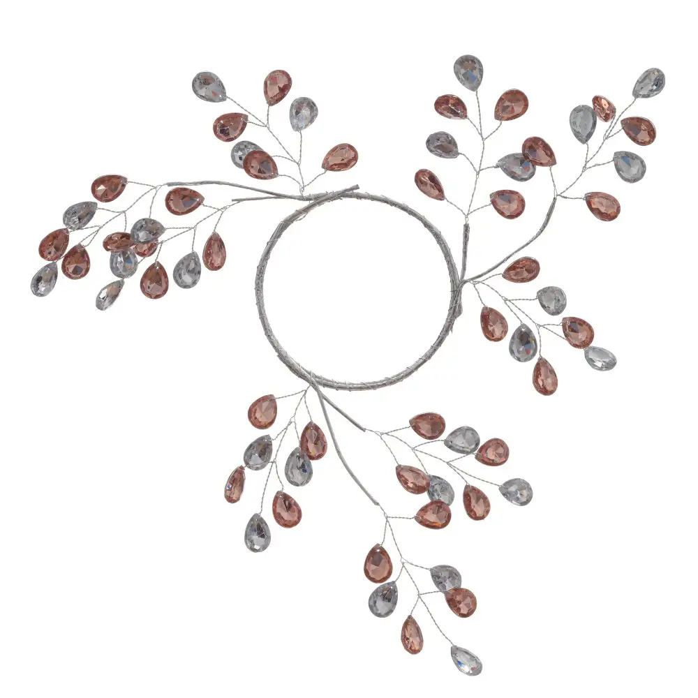 Фото Новогоднее украшение Венок 1x15.5x19.5 см розовый Фото Новогоднее украшение Венок 1x15.5x19.5 см розовый