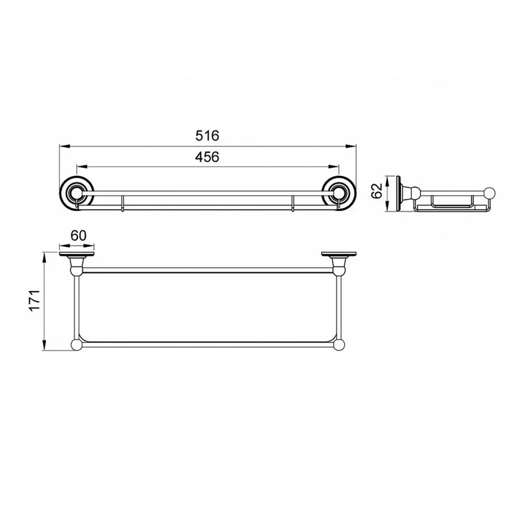 Фото 2 Полка для ванной Timo 150072 00 латунь цвет хром Фото 2 Полка для ванной Timo 150072 00 латунь цвет хром