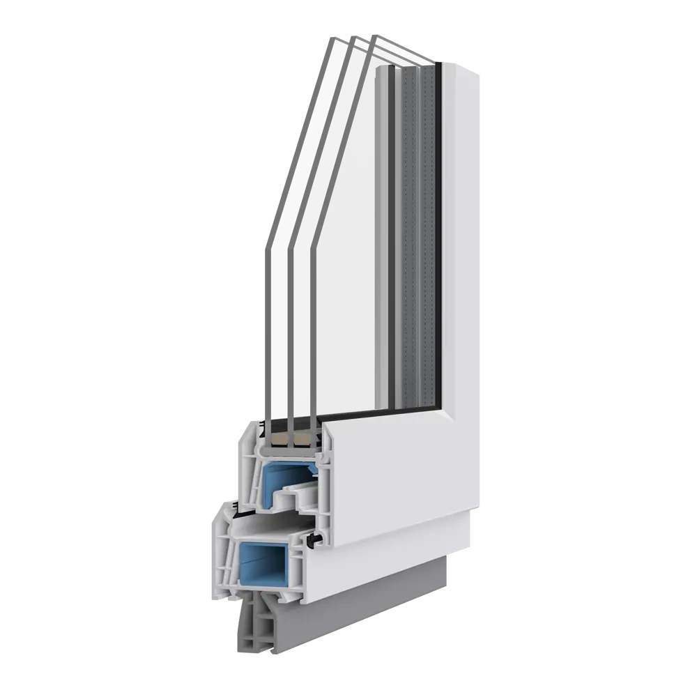 Фото 2 Пластиковое Окно ПВХ VEKA WHS 60 глухое ширина 50 х высота 70 см однокамерный стеклопакет энергосберегающий