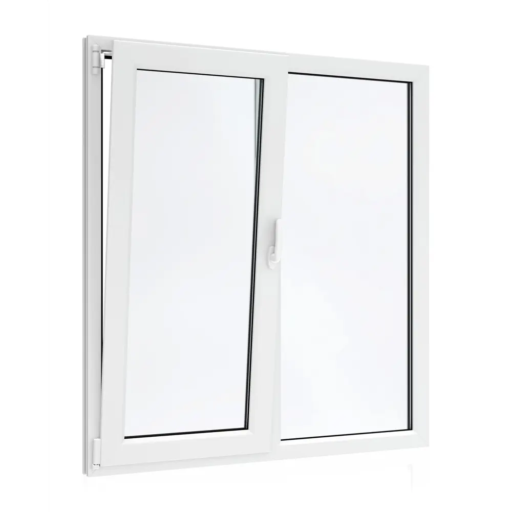 Фото 3 Пластиковое Окно ПВХ VEKA WHS 60 двухстворчатое ширина 130 х высота 120 см правое глухое левое поворотно откидное с ручкой однокамерный стеклопакет Фото 3 Пластиковое Окно ПВХ VEKA WHS 60 двухстворчатое ширина 130 х высота 120 см правое глухое левое поворотно откидное с ручкой однокамерный стеклопакет