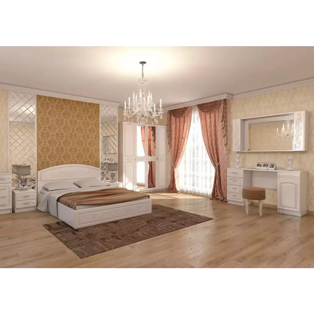 Фото 4 Туалетный столик Интерьер-центр Венеция 150x82x42 см цвет бежевый Фото 4 Туалетный столик Интерьер-центр Венеция 150x82x42 см цвет бежевый