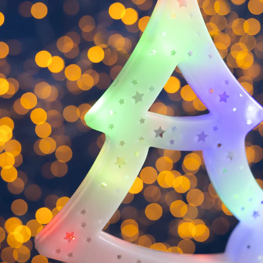 Фото 3 Светящаяся электрическая фигура Ёлка для дома Luazon lighting 20 ламп h 25 см разноцветный Фото 3 Светящаяся электрическая фигура Ёлка для дома Luazon lighting 20 ламп h 25 см разноцветный