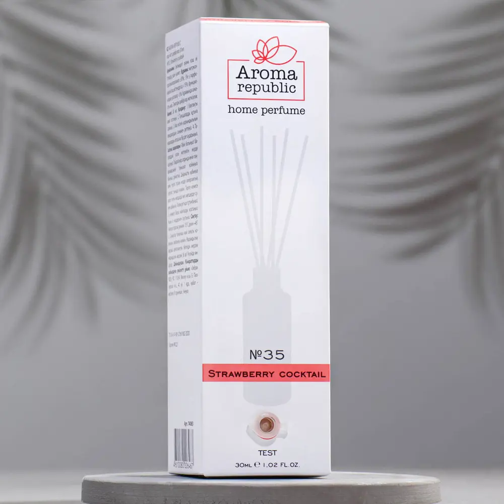 Фото 3 Диффузор ароматический Aroma Republic 30мл Strawberry cocktail Фото 3 Диффузор ароматический Aroma Republic 30мл Strawberry cocktail