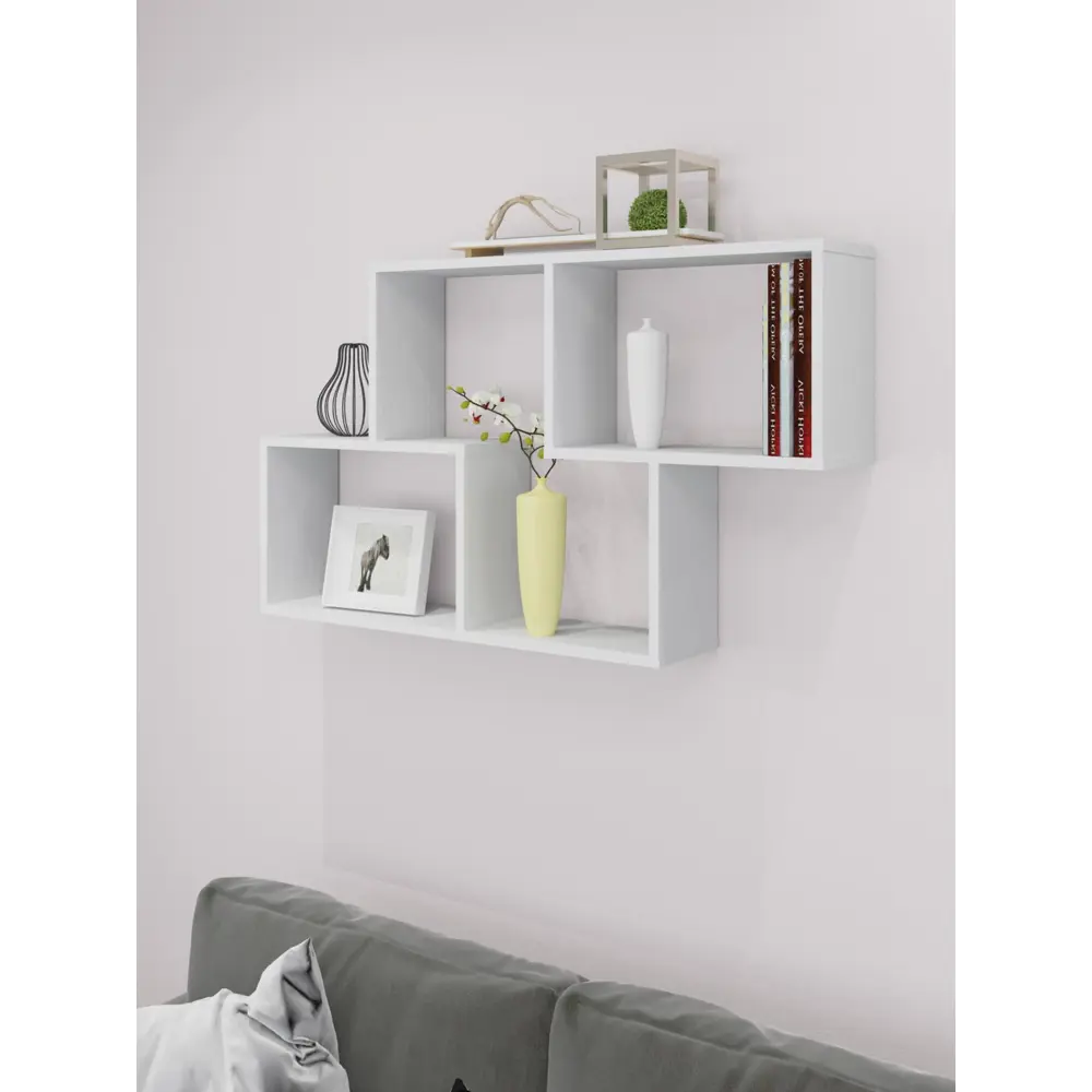 Фото 3 Полка Мебельная фабрика 1+1 97x18 см ЛДСП цвет белый