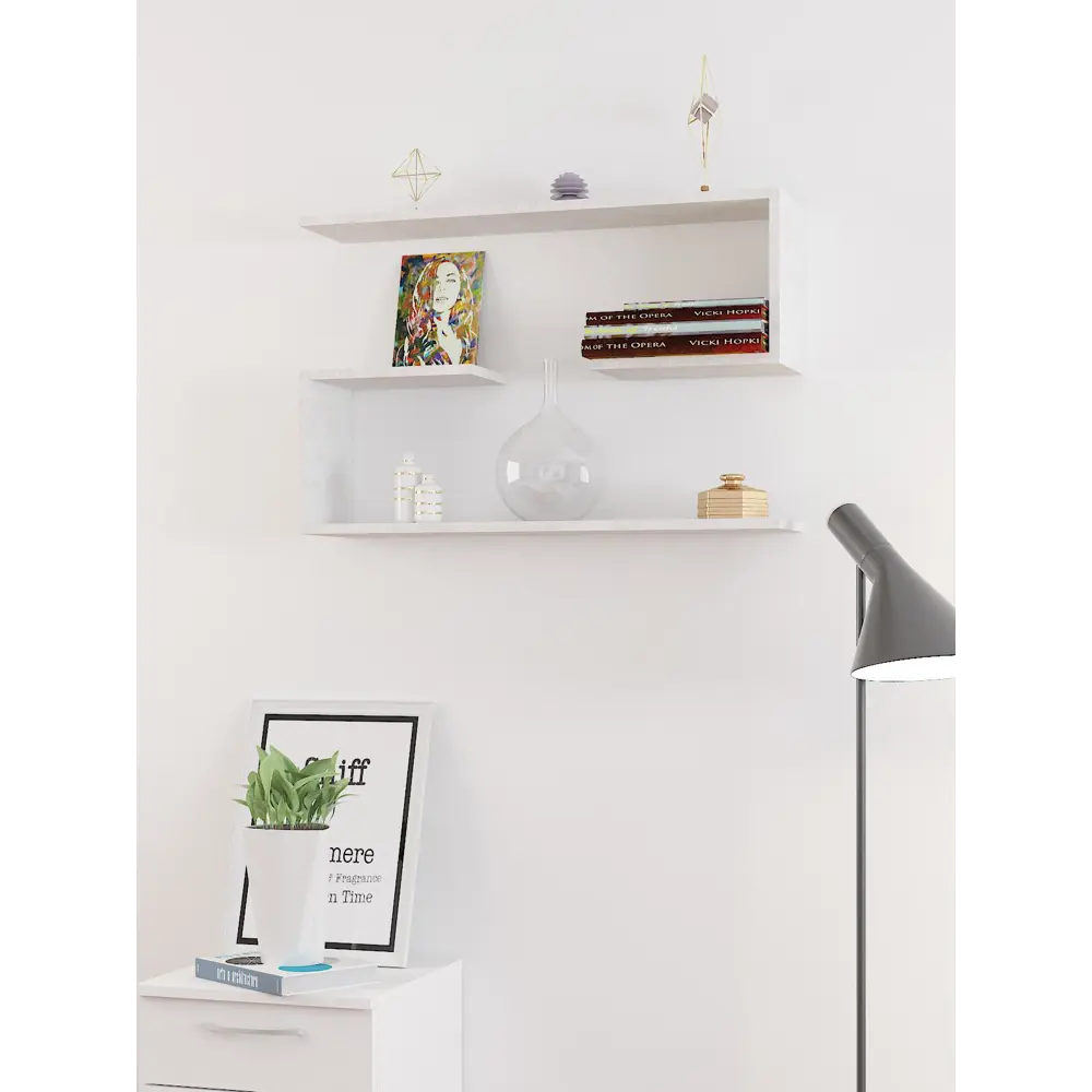 Фото 3 Полка Мебельная фабрика 1+1 80x18.2 см ЛДСП цвет серый Фото 3 Полка Мебельная фабрика 1+1 80x18.2 см ЛДСП цвет серый