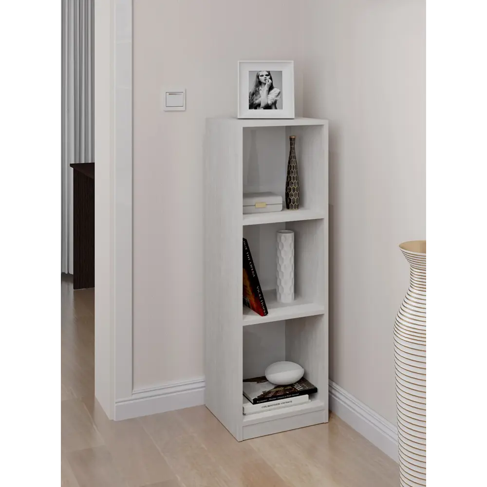 Фото 3 Стеллаж с полками Мебельная фабрика 1+1 34x112x34 см ЛДСП цвет молокай нагрузка на полку до 5 кг Фото 3 Стеллаж с полками Мебельная фабрика 1+1 34x112x34 см ЛДСП цвет молокай нагрузка на полку до 5 кг