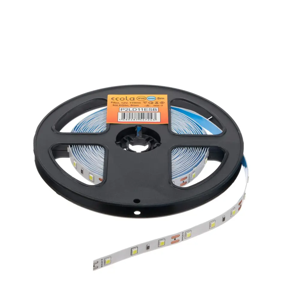 Фото 2 Светодиодная лента ECOLA 5501902 SMD 5050 60 диод/11 Вт/м 12 В IP20 5 м холодный белый свет Фото 2 Светодиодная лента ECOLA 5501902 SMD 5050 60 диод/11 Вт/м 12 В IP20 5 м холодный белый свет