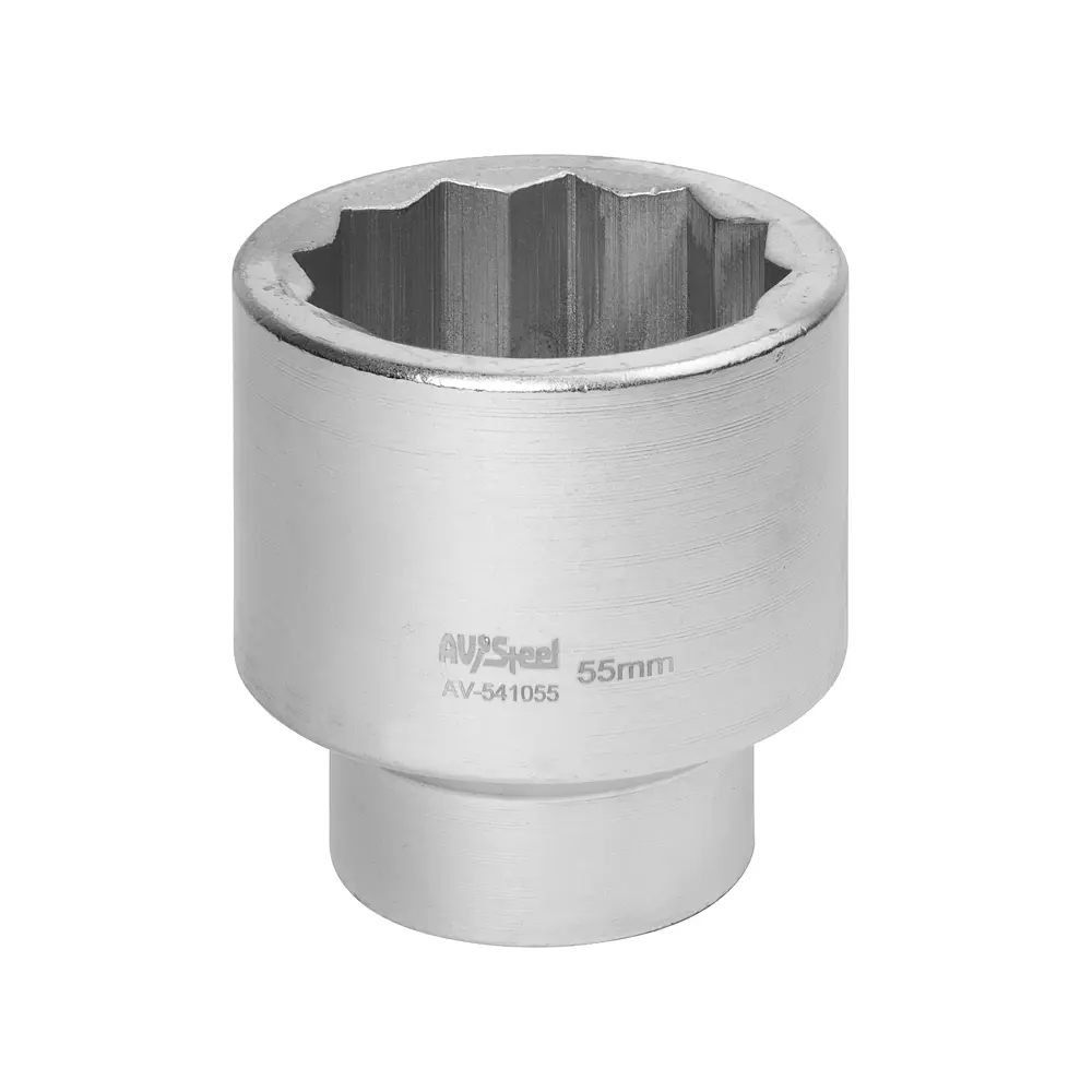 Фото Торцевая головка двенадцатигранная AV Steel AV-541055 1 дюйм 55 мм Фото Торцевая головка двенадцатигранная AV Steel AV-541055 1 дюйм 55 мм
