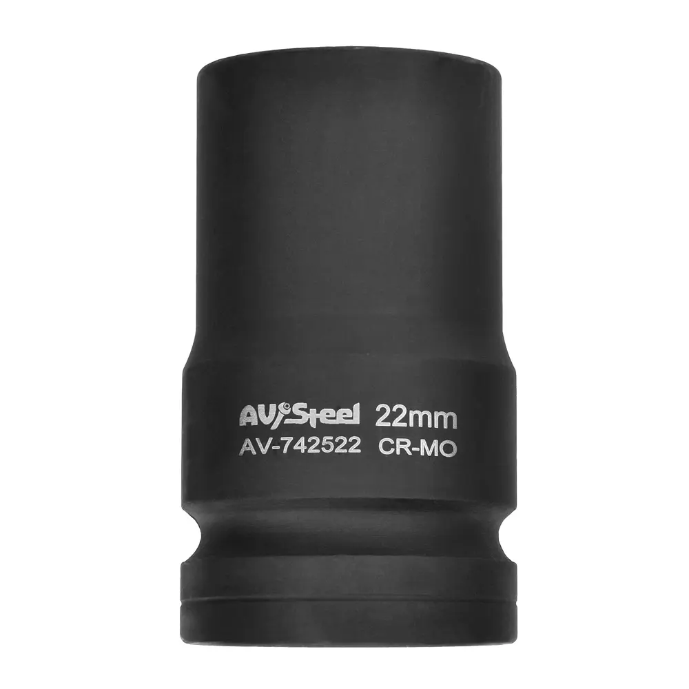 Фото 2 Торцевая головка ударная четырехгранная AV Steel AV-742522 1 дюйм 22 мм Фото 2 Торцевая головка ударная четырехгранная AV Steel AV-742522 1 дюйм 22 мм