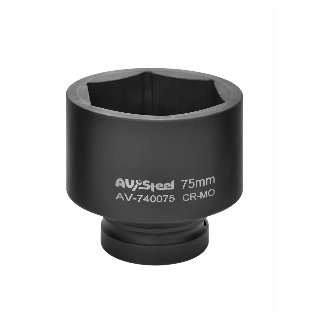 Фото Торцевая головка ударная шестигранная AV Steel AV-740075 1 дюйм 75 мм Фото Торцевая головка ударная шестигранная AV Steel AV-740075 1 дюйм 75 мм