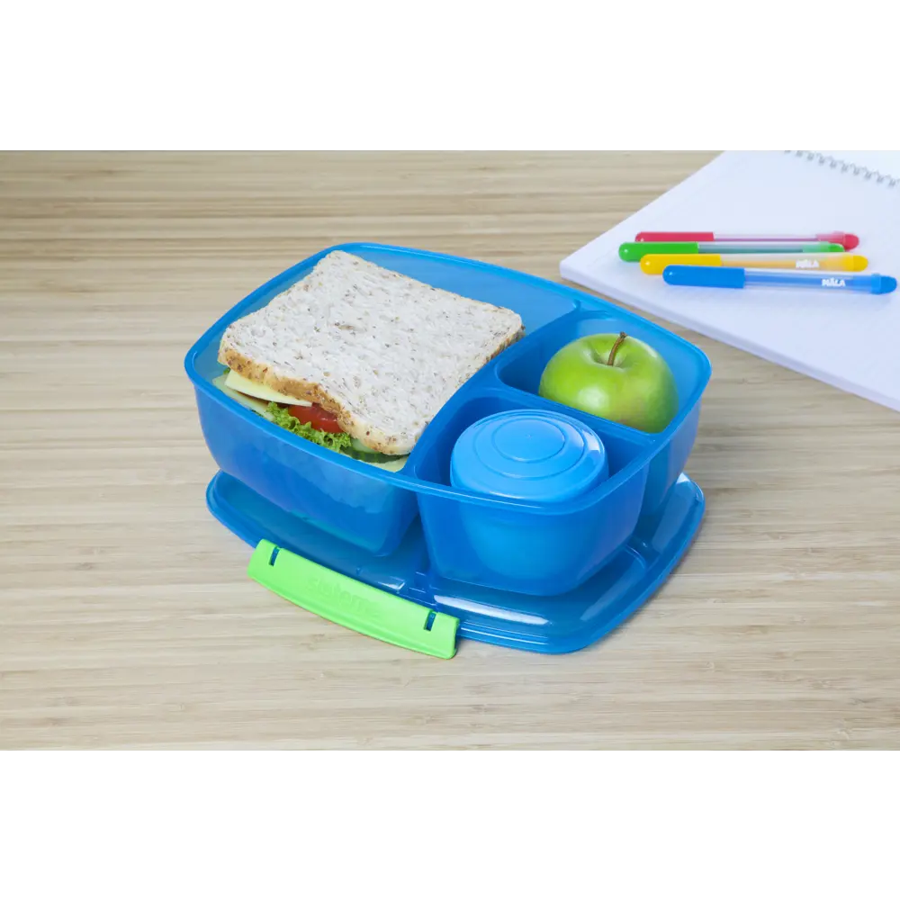 Фото 4 Контейнер для пищевых продуктов Sistema Lunch 2 л пластик цвет синий Фото 4 Контейнер для пищевых продуктов Sistema Lunch 2 л пластик цвет синий
