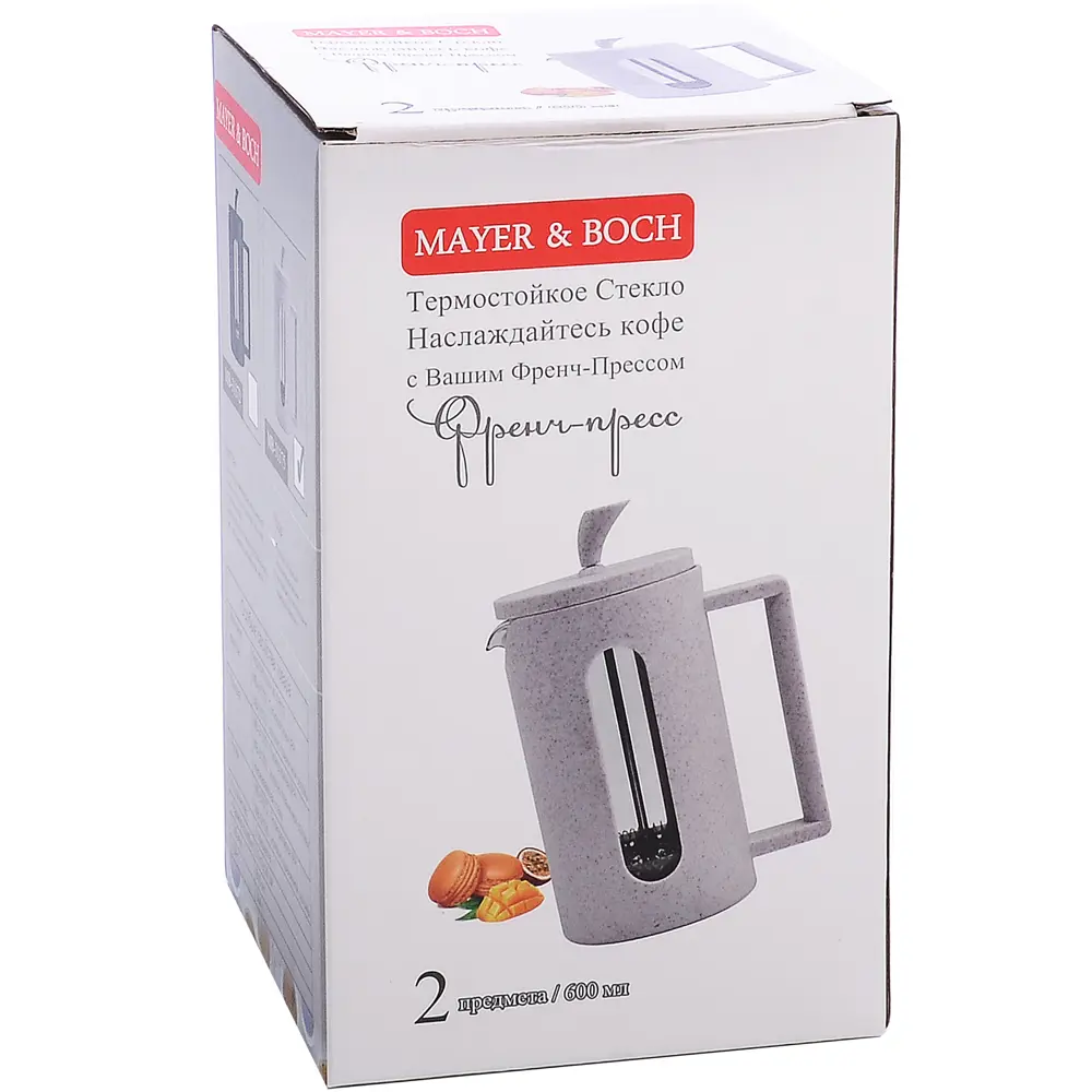 Фото 3 Френч-пресс Mayer&Boch 31375 600 мл стекло цвет бежевый Фото 3 Френч-пресс Mayer&Boch 31375 600 мл стекло цвет бежевый